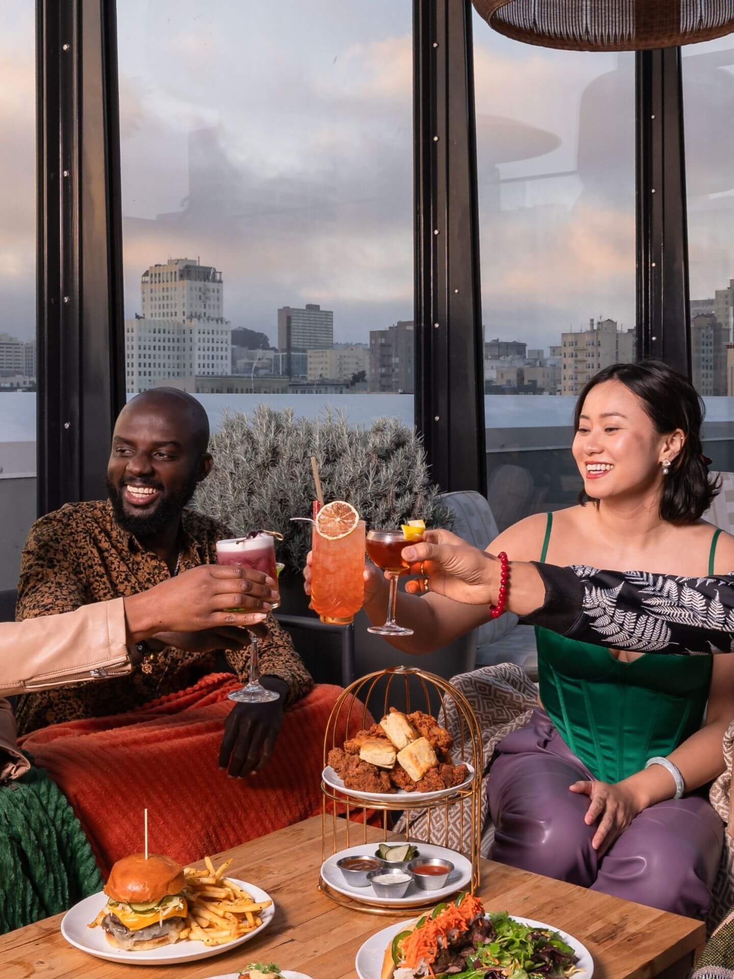 Guests enjoying cocktails and food at Rise Over Run at Timbri Hotel